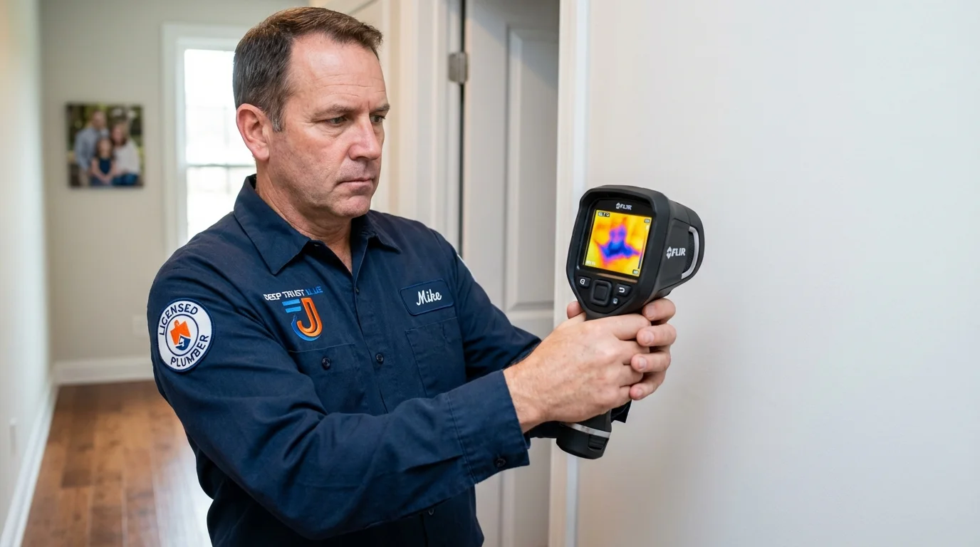 Thermal imaging leak detection by Johns Plumbing LLC in Round Rock